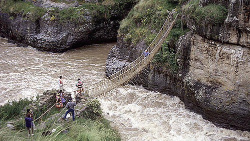 Inca rope bridges